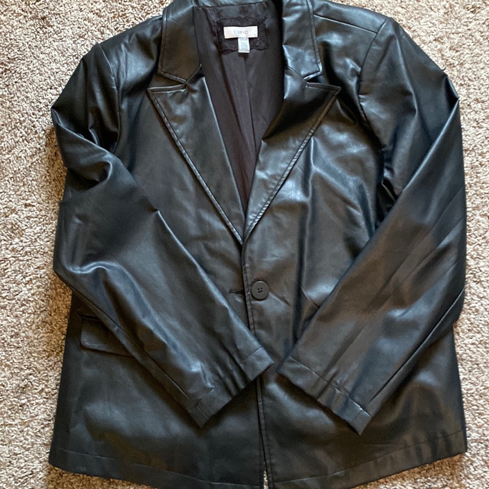 Faux leather jacket L